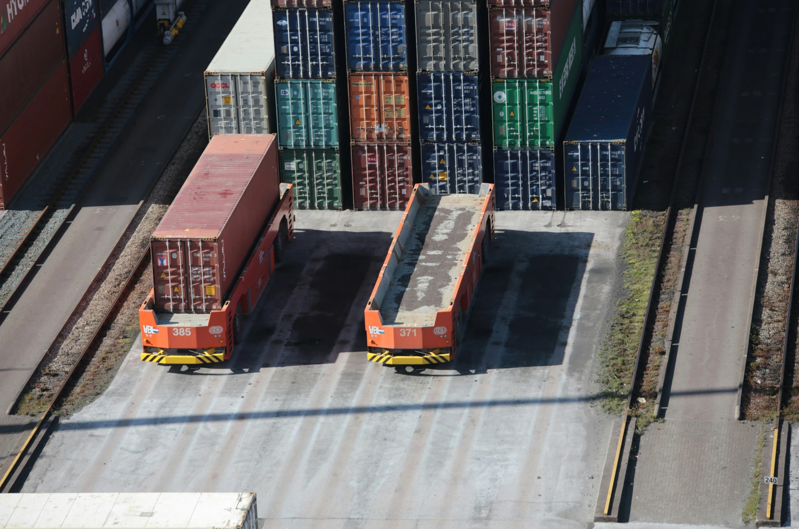 Trucks parked up